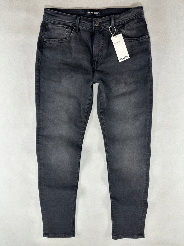 HOUSE jeans slim fit czarne W31L32 80cm