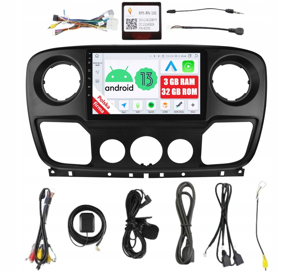 RADIO ANDROID RENAULT MASTER 3 III OPEL MOVANO 3 III 3/32 GB DSP CARPLAY