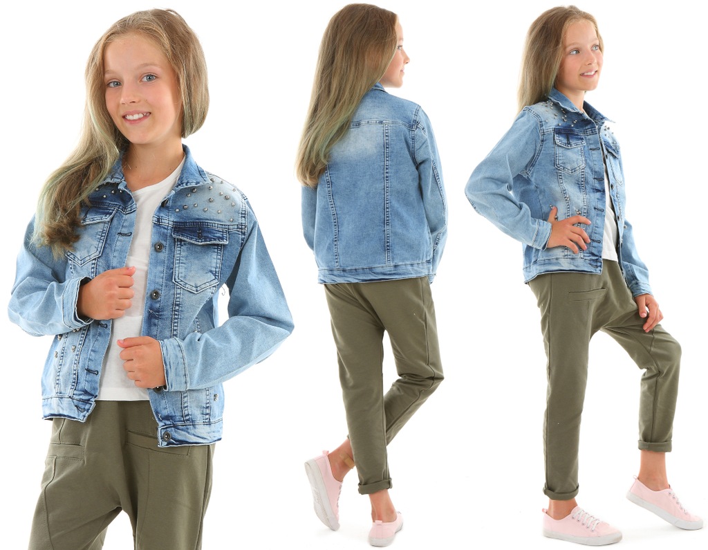 Купить ДЖИНСОВАЯ куртка для девочки, ЖЕМЧУГ - 152: отзывы, фото, характеристики в интерне-магазине Aredi.ru