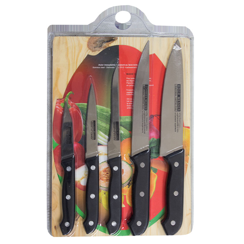 Купить Кухонные ножи с набором разделочной доски UC30524: отзывы, фото ...