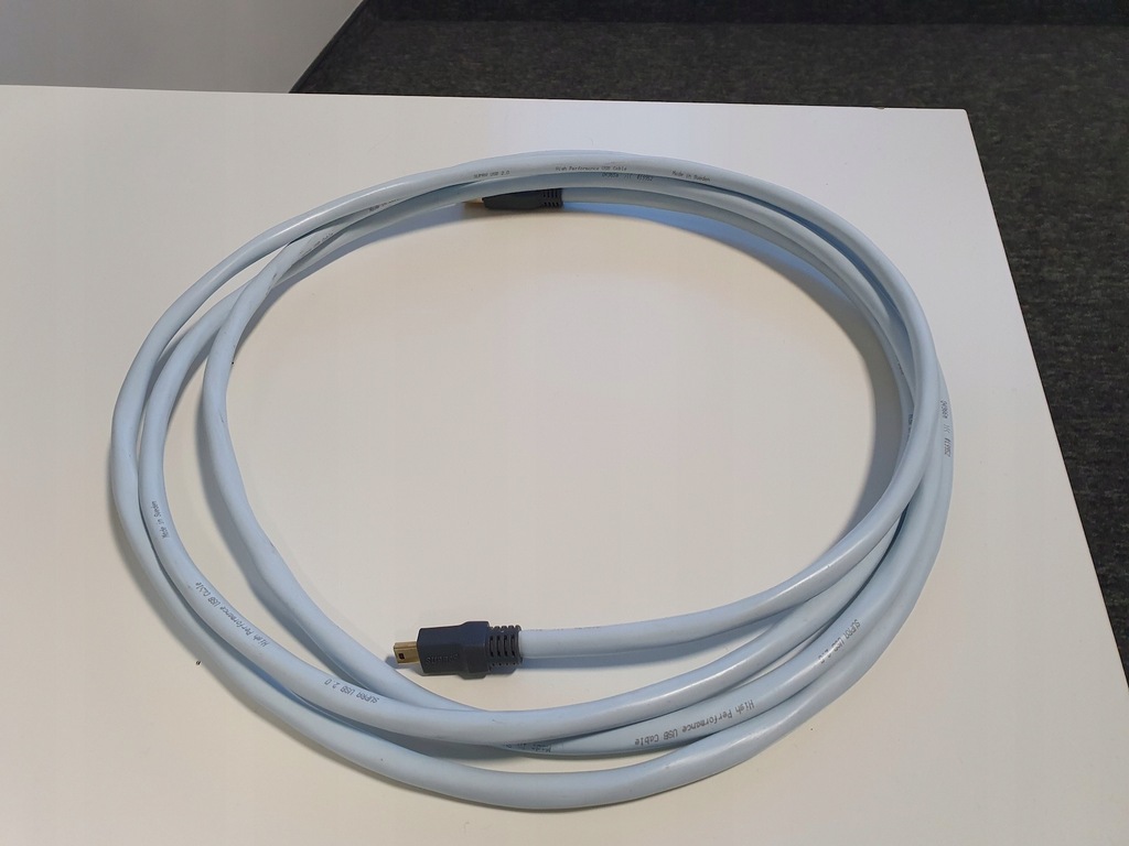 Supra Ice Blue Kabel USB 2.0 Typ A - Mini B - 3m