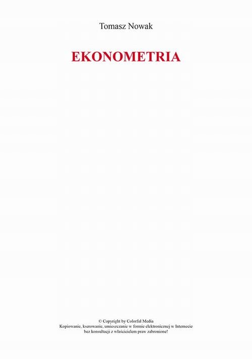 Ekonometria - e-book