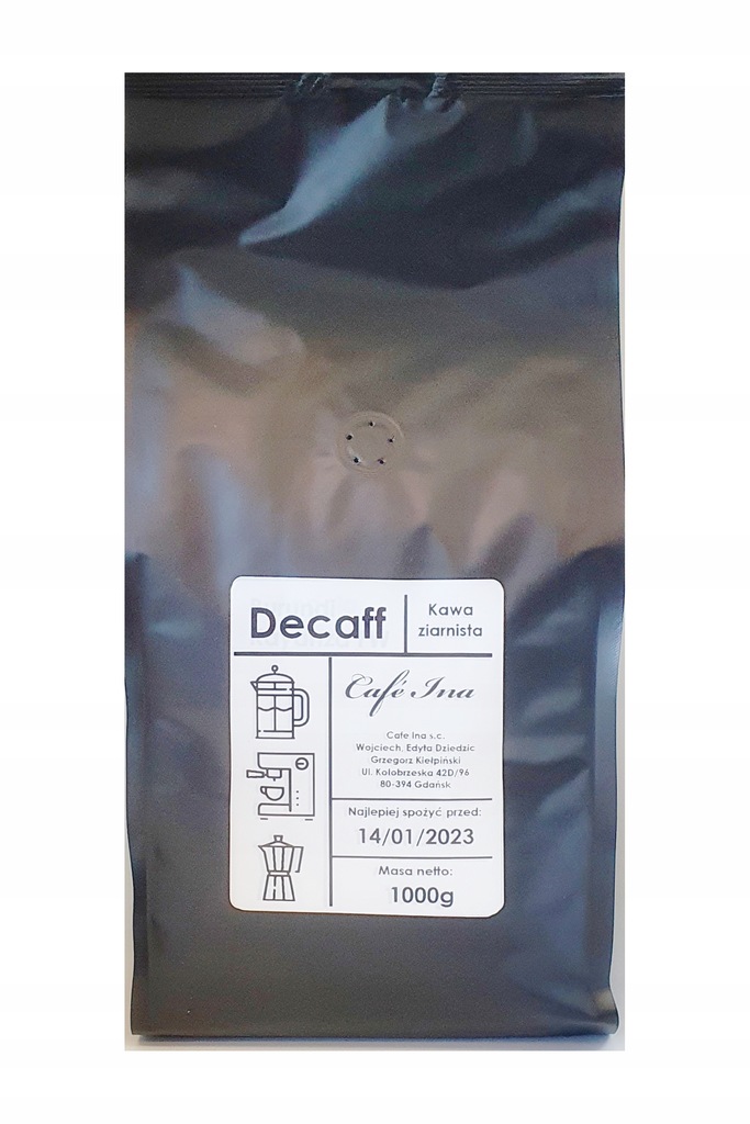 Decaff kawa bezkofeinowa Arabika mielona 500 g