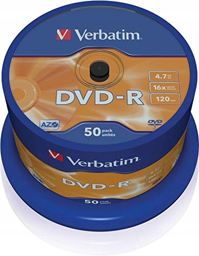 Płyty Verbatim DVD-R 16x 4,7 GB 50 sztuk