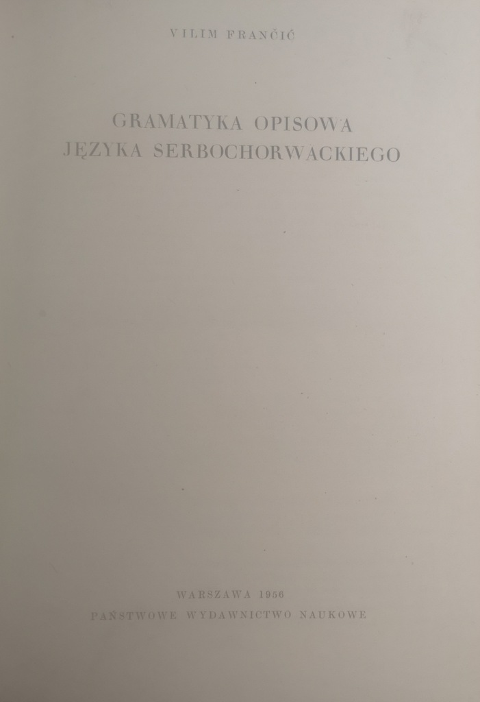 Gramatyka opisowa języka serbsko-chorwackiego