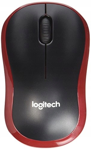 Bezprzewodowa mysz Logitech M185 USB 2.0 czerwona