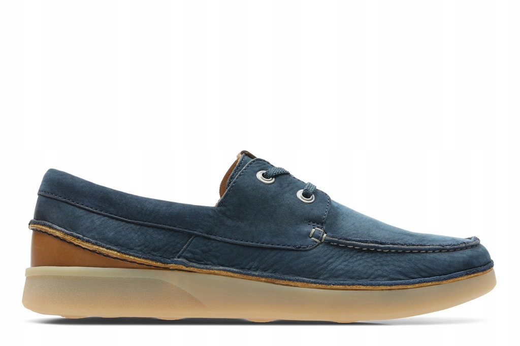 MOKASYNY CLARKS OAKLAND SUN Navy Nubuck 41,5