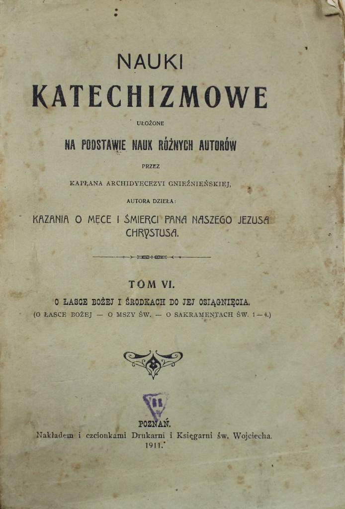 Nauki katechizmowe tom VI 1911 r.