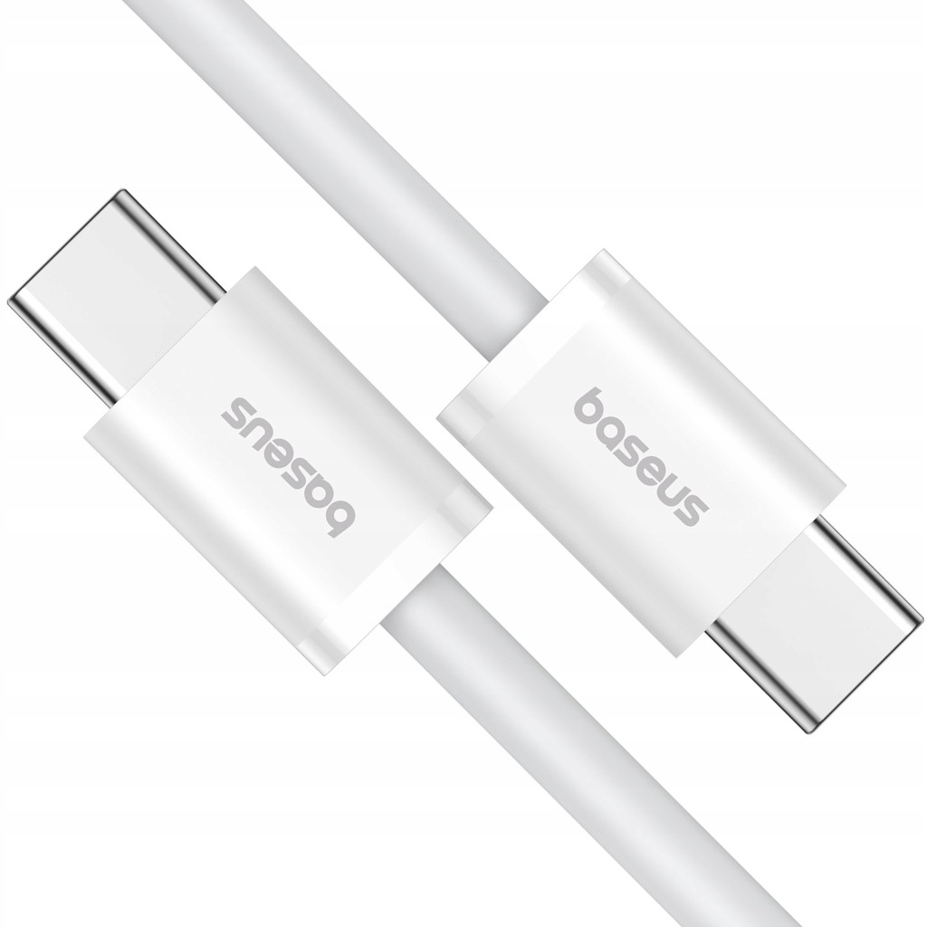 BASEUS KABEL PRZEWÓD DŁUGI SZYBKI WYTRZYMAŁY USBC-USBC 30W 480MB/S 2M BIAŁY