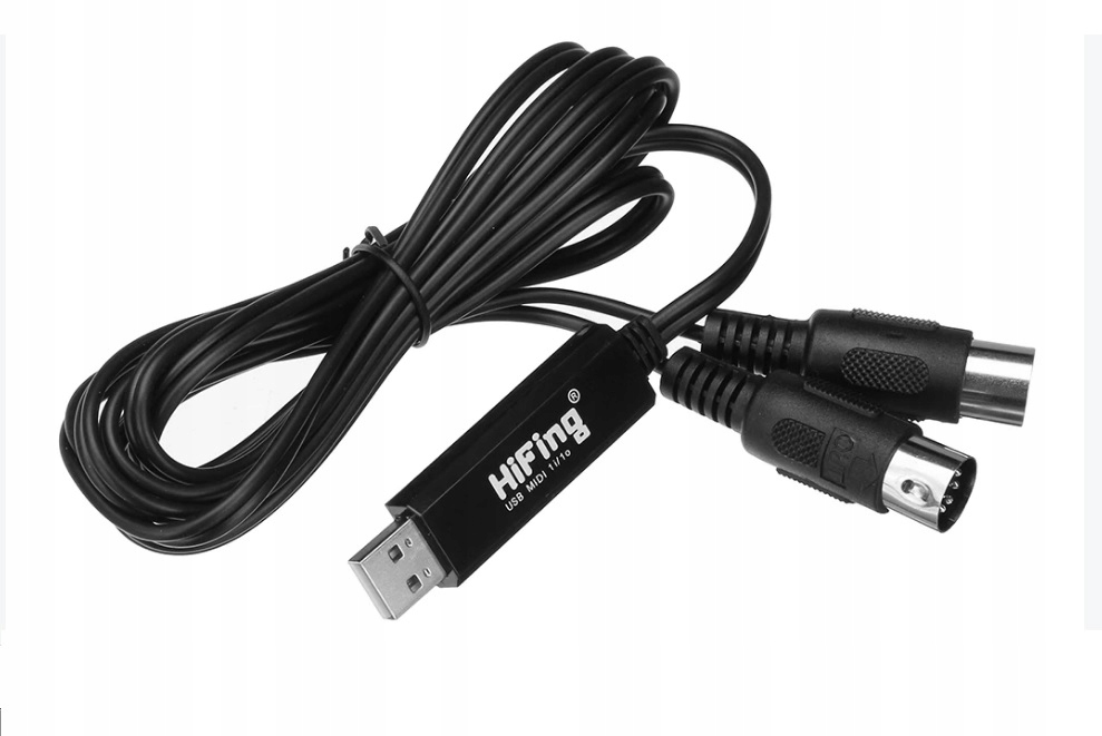 Konwerter interfejs kabel USB na MIDI - IN OUT
