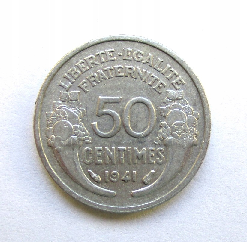 50 Centymów 1941 r. aluminium Francja