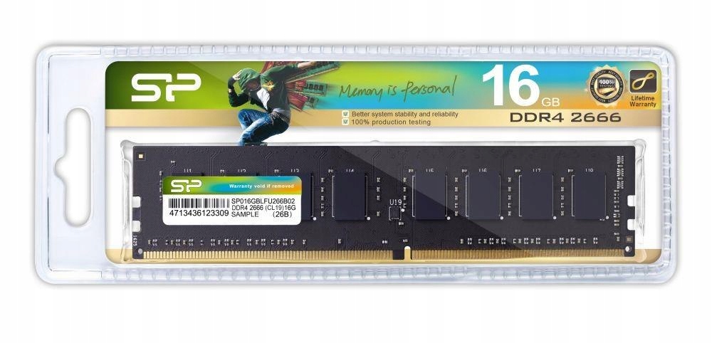 Pamięć DDR4 Silicon Power 16GB (1x16GB) 2666MHz CL