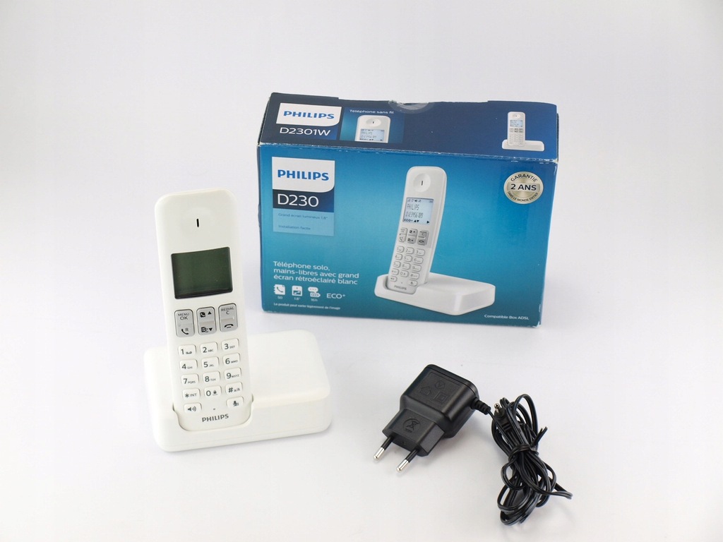 Купить Беспроводной телефон Philips D230, белый: отзывы, фото, характеристики в интерне-магазине Aredi.ru