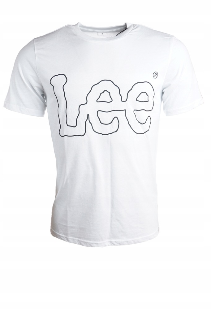 LEE L62OAI12A t-shirt biały z napisem M U36 5