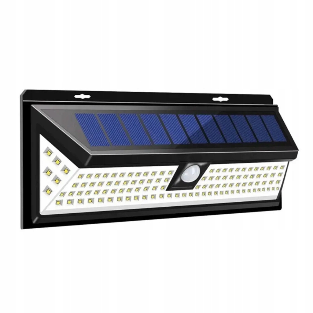 LAMPA SOLARNA Z CZUJNIKIEM RUCHU I ZMIERZCHU 118LED