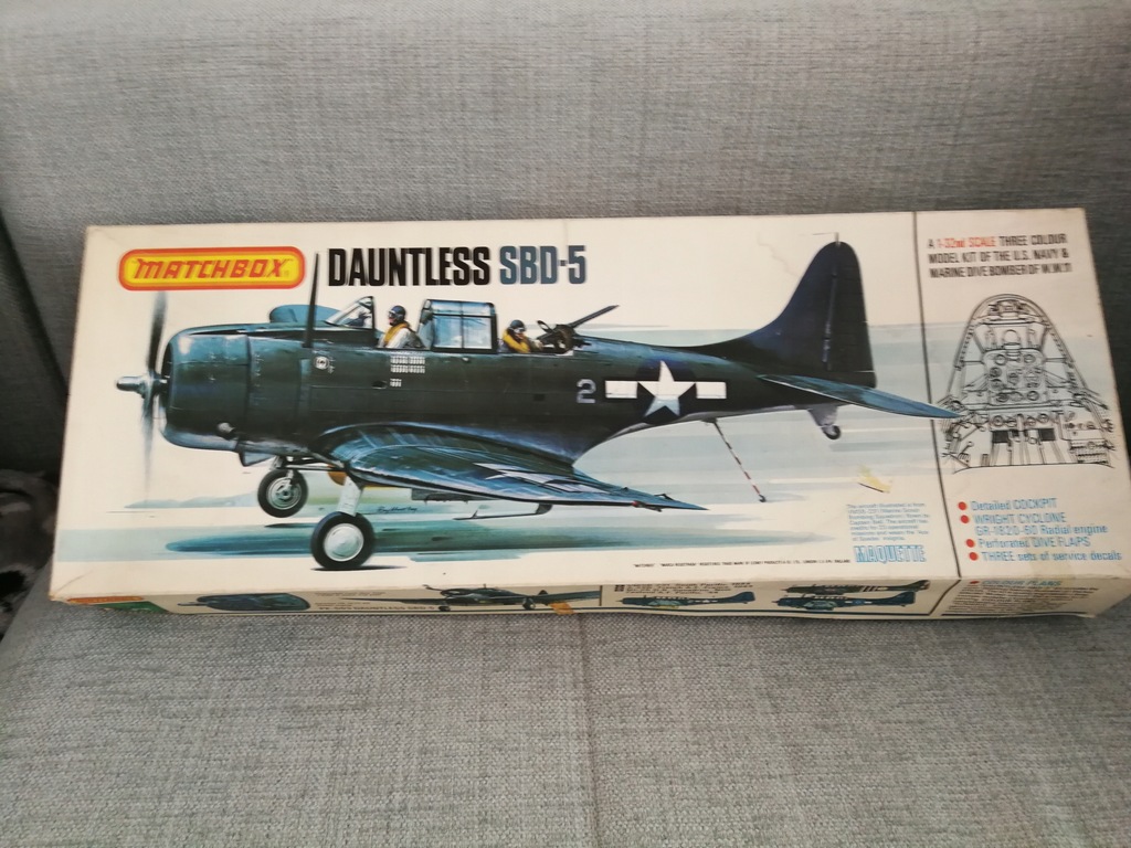 DAUNTLESS SBD-5 MATCHBOX 1/32 1977r VINTAGE