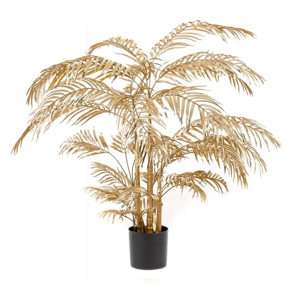 Sztuczna palma areka, 145 cm, złota