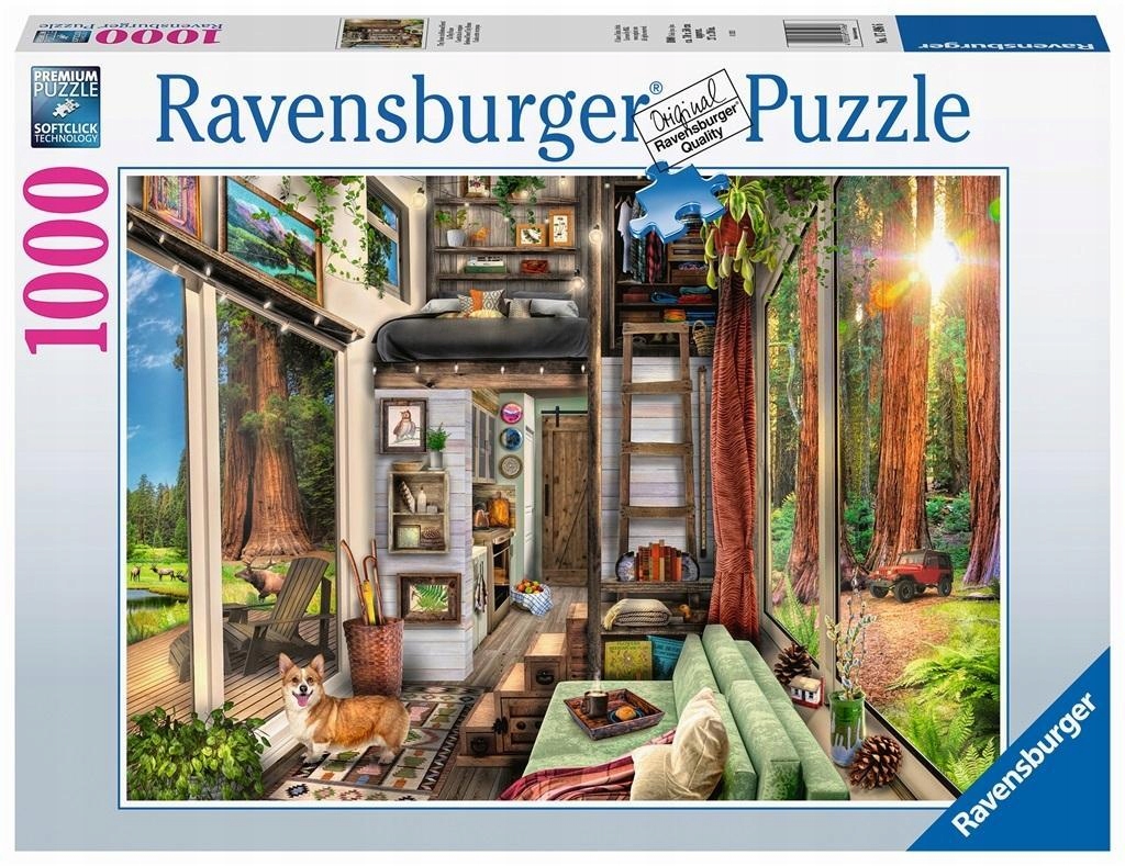 PUZZLE 1000 DOMEK W LESIE, RAVENSBURGER