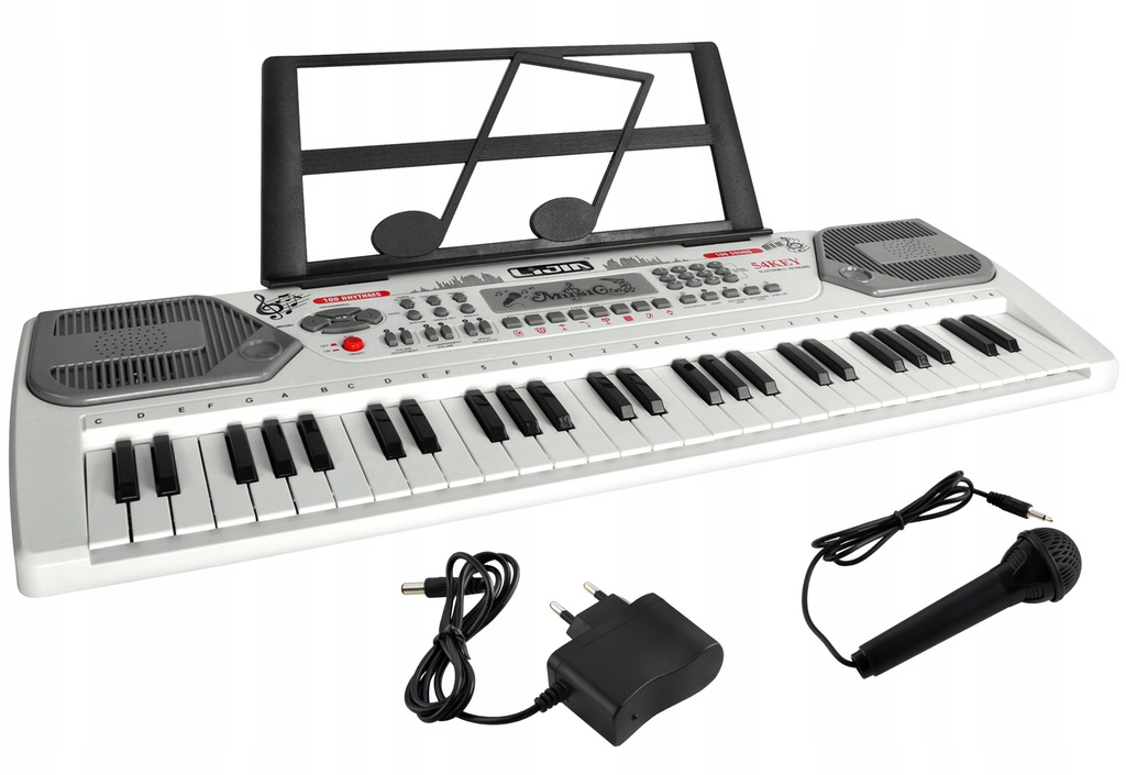 Duże Organy Keyboard Pianino do Nauki 54 Mikrofon