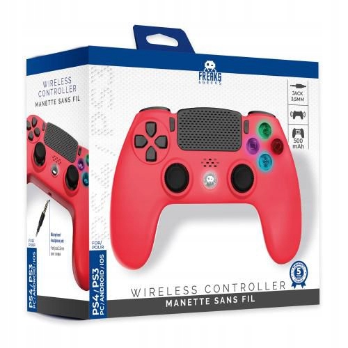 WIRELESS CONTROLLER FOR PS4 WITH 3,5MM JACK SLOT - LED - RED