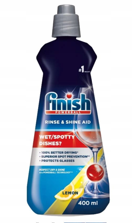 Finish Płyn nabłyszczający do zmywarki 400ml Rinse Lemon_