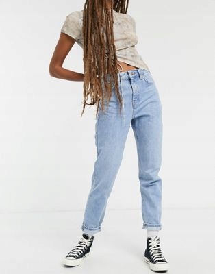 TOPSHOP MOM JEANS NIEBIESKE JEANSY 7/8 24/30 1XAA