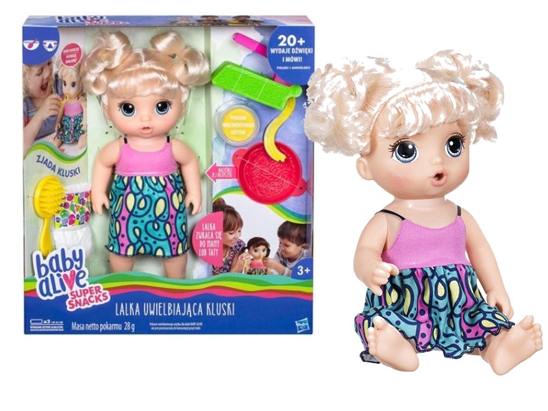 BABY ALIVE LALKA UWIELBIAJĄCA KLUSKI HASBRO POLSKA