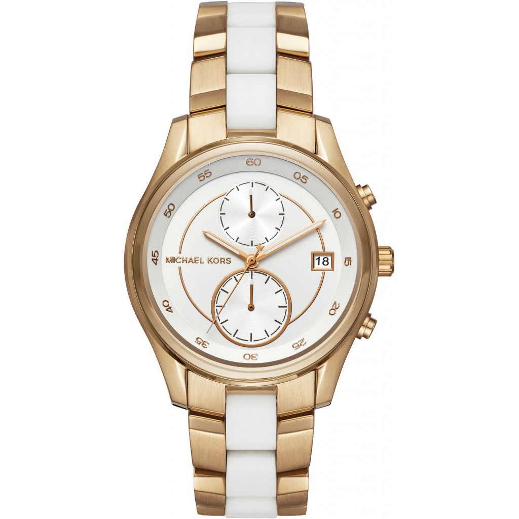 ZEGAREK MICHAEL KORS MK 6466 BIAŁO ZŁOTY NOWY