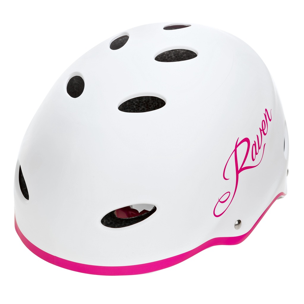 Kask Skateboardowy RAVEN F511 White/Pink S