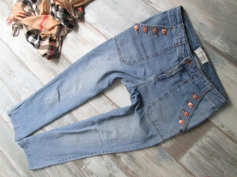 STRADIVARIUS___ WYSOKIE spodnie luźne jeans___36 S