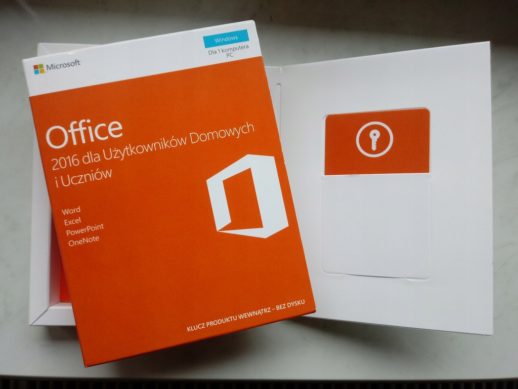 Microsoft Office 2016 dla uczniów nowy BOX