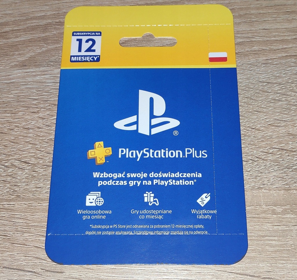 PLAYSTATION PLUS 12 MIESIĘCY PS PLUS 365 DNI