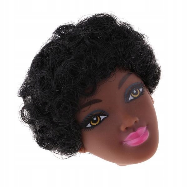 Girl Doll Head 1/6 Black Doll Head Africa 2 Pcs