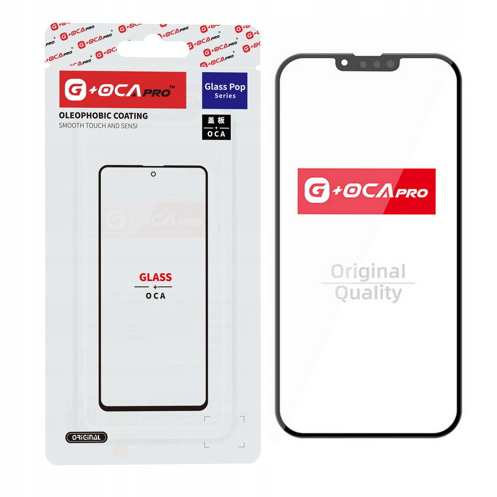 G+OCA Pro szyba szybka przednia z klejem OCA regeneracja iPhone 13 mini