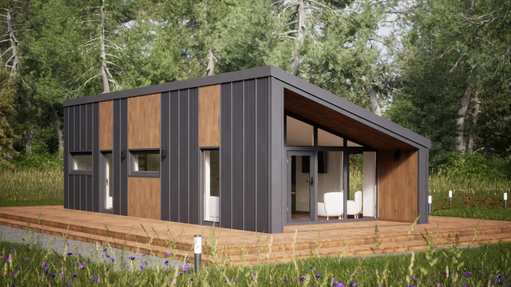 Dom mobilny modułowy całoroczny 65m2 antresola,ogrzewanie podłogowe, klima