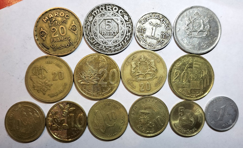 Zestaw monet Maroko 14 szt.