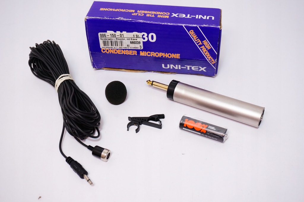Mikrofon Krawatowy Pojemnościowy Uni-Tex DM-230