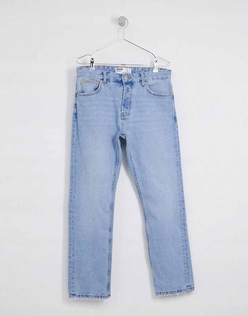 Johnny's - はす BERSHKA__XZX NIEBIESKIE MĘSKIE JEANSY __40 - 9553539357