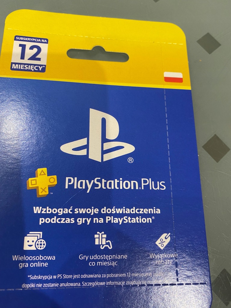 PlayStation Plus PS plus 365 Dni 12 miesięcy