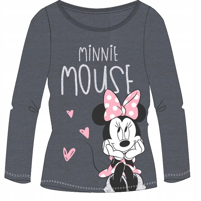 KOSZULKA TSHIRT BLUZKA DISNEY MINNIE DŁ. RĘKAW 128