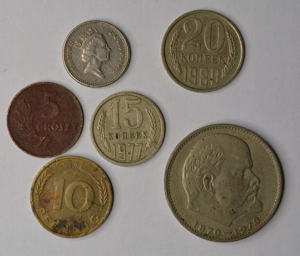 Europa zestaw 6 monet 1949-1992