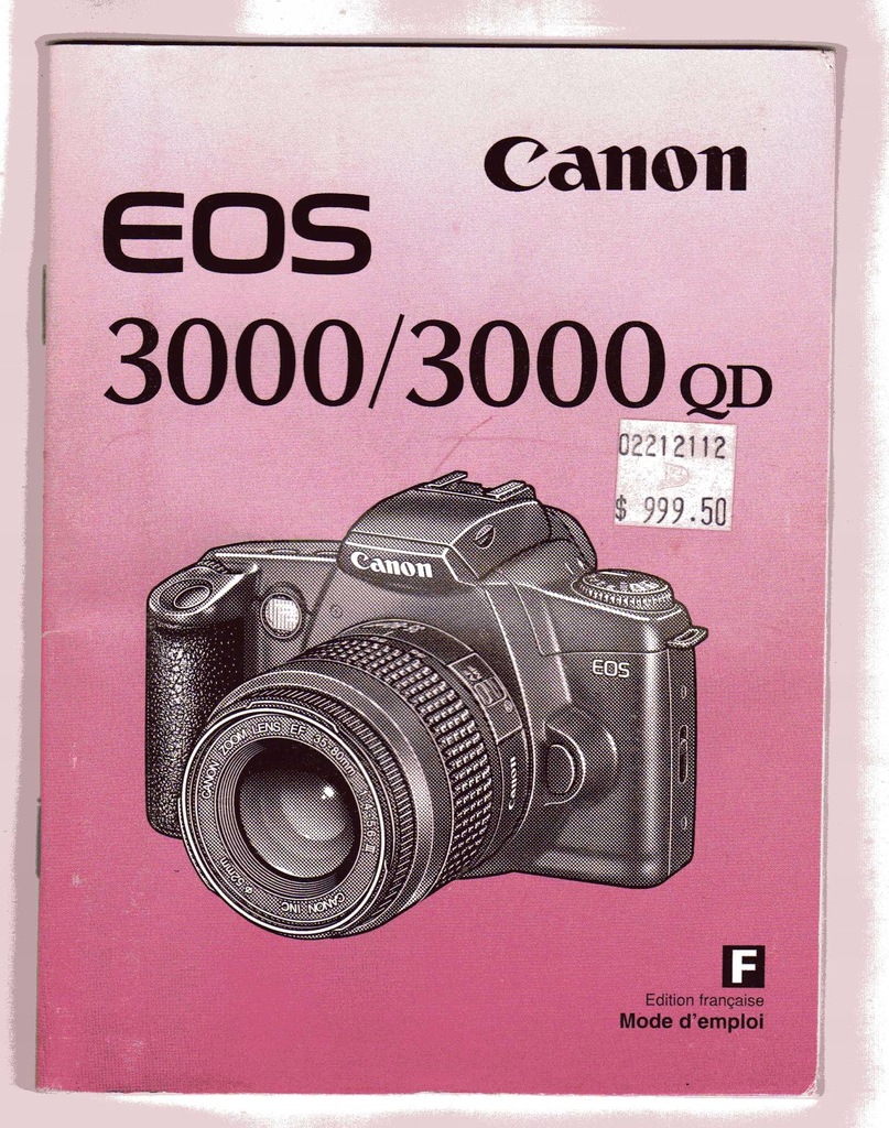 CANON EOS 3000, 3000 QD INSTRUKCJA