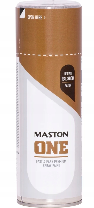 Farba w sprayu brąz RAL 8008 - MASTON ONE 400 ml