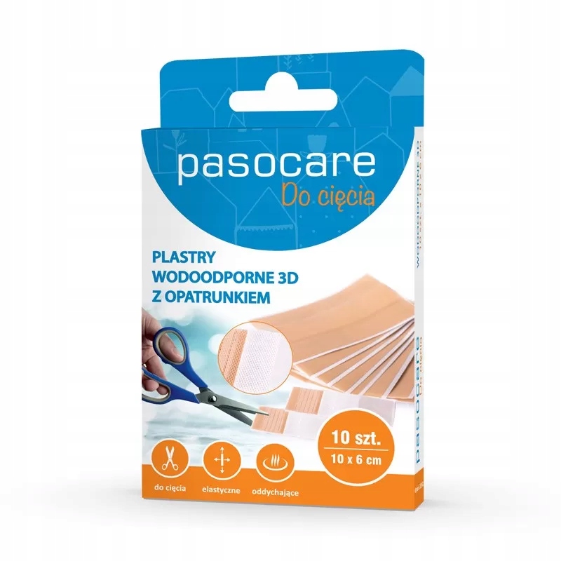 Plaster wodoodporny z opatr. PASO 10x6cm 10szt.