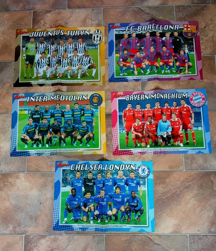 Zestaw 5 Plakatów -Retro Liga Mistrzów 2006 bravo