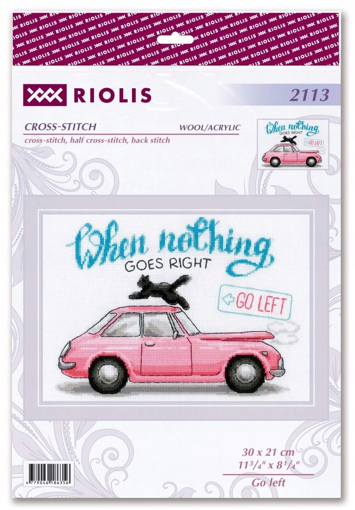 2113 Skręć w lewo! Zestaw do haftu krzyżykowego