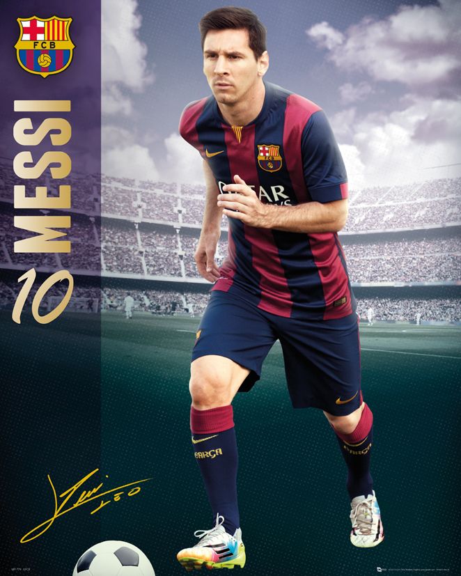 Barcelona Lionel Messi 2014/2015 - plakat 40x50 cm