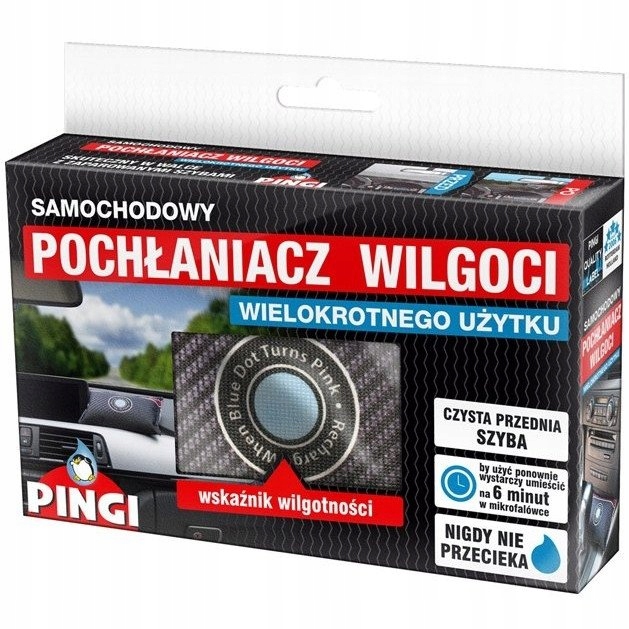 Samochodowy pochłaniacz wilgoci Pingi ODNAWIALNY