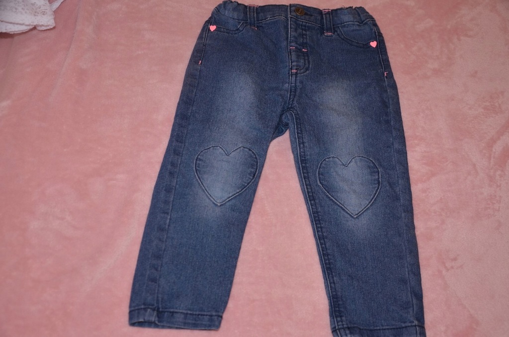 Spodnie jeansowe dla dziewczynki r 92 bdb