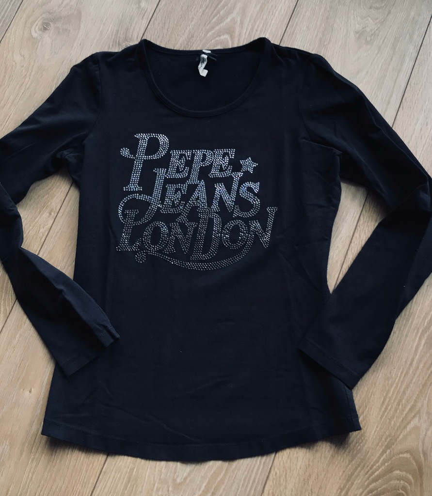 Pepe Jeans London czarna logowana koszulka r.XS